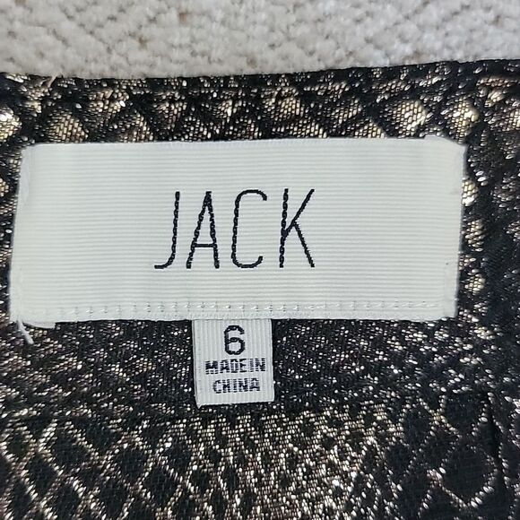 Jack by BB Dakota Metallic Bronze Gold and Black Reptile Animal Print Shorts - 6 - Picture 5 of 13